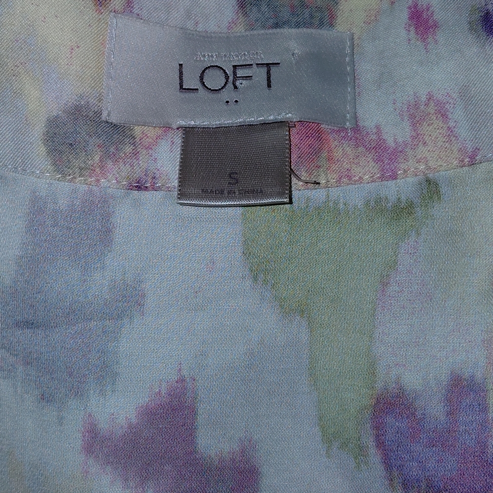 LOFT Multicolor Floral Tank Top Sleeveless Small Excellent Condition! - Picture 2 of 3